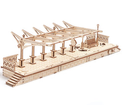 Ugears "Railway Platform Kit" I DIY Self-Assembly Mechanical Kits For Teens and Adults - GeekDawn