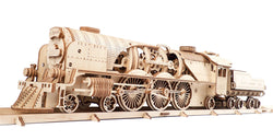 Ugears "V-Express Steam Train with Tender Kit" I DIY Self-Assembly Mechanical Kits For Teens and Adults - GeekDawn
