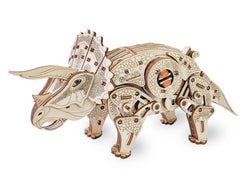 EWA Eco-Wood-Art Triceratops Dinosaurs Kit l Wooden 3D Puzzle DIY Mechanical Kit - GeekDawn