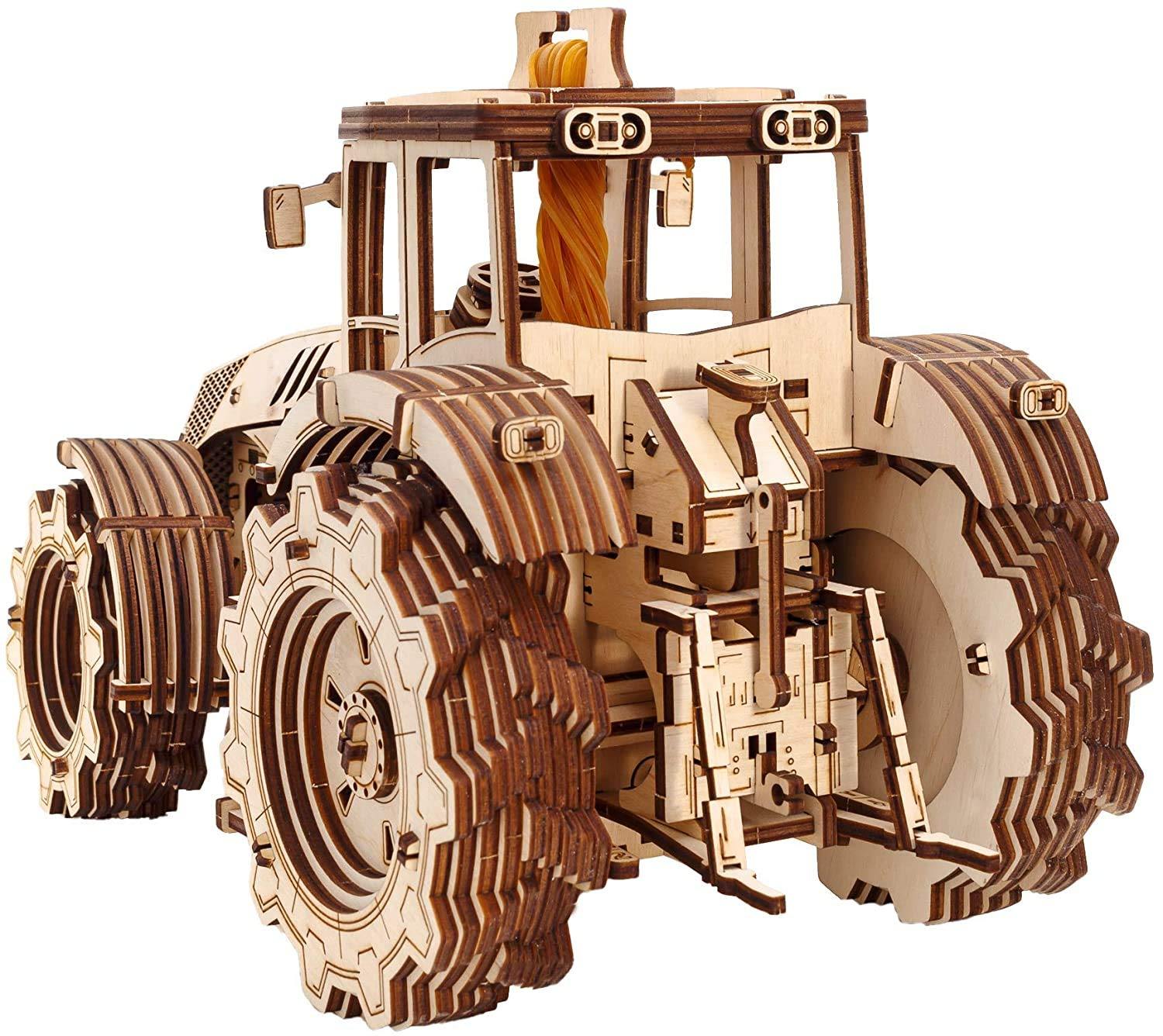 Puzzle 3D tractor DIY Wooden Model Kits for Adults to Build Wooden