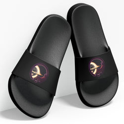 Astronaut Window , Slides / Slider Slippers , Black