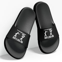Avoid Injury, Slides / Slider Slippers , Black