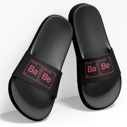 Black slider slippers discount womens