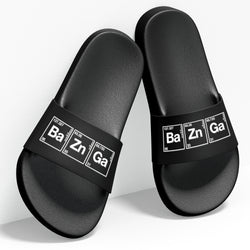 BAZINGA , Slides / Slider Slippers , Black