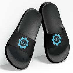 CODER Logo , Slides / Slider Slippers , Black