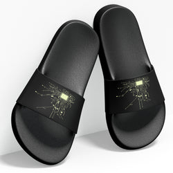 COMPUTER CHIP , Slides / Slider Slippers , Black