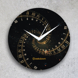 Space Time Wall Clock (Wooden/MDF) , 9 by 9 Inches - GeekDawn