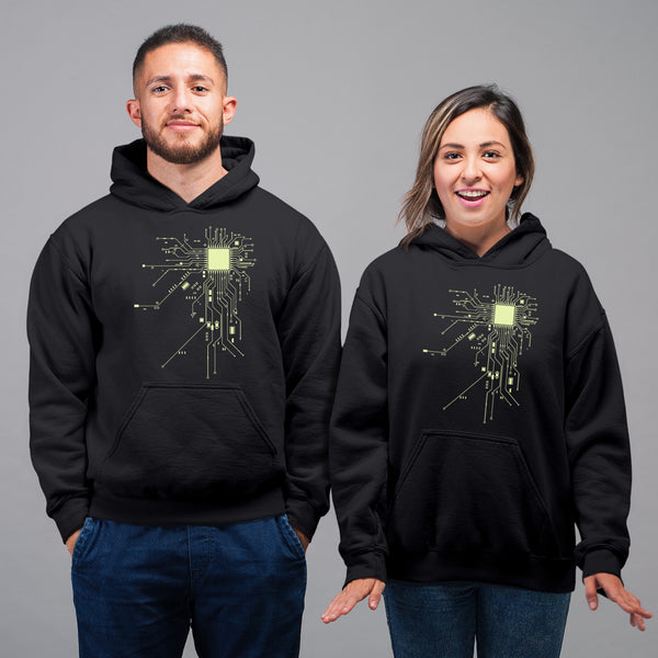 Digital Heart, Computer Chip, Programmer , Hoodie / Sweatshirt - GeekDawn
