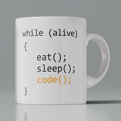 Coffee Mug - Eat Sleep Code Repeat - GeekDawn