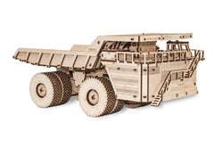 EWA Eco-Wood-Art Belaz 75710 Truck Kit l Wooden 3D Puzzle DIY Mechanical Kit - GeekDawn
