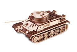 EWA Eco-Wood-Art TANK T-34-85 Kit l Wooden 3D Puzzle DIY Mechanical Kit - GeekDawn
