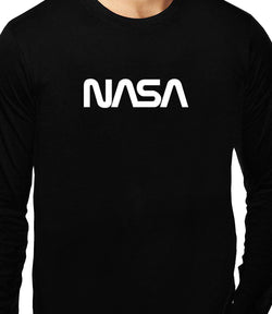 NASA WORM LOGO ,  Unisex Graphic Full Sleeves T-Shirt - GeekDawn