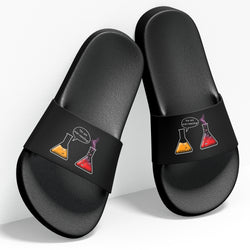 You are over reacting , Chemistry , Slides / Slider Slippers , Black