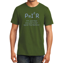 Products P=I2R , With great power comes great current squared times resistance , Physics , Spiderman , Unisex Graphic T-Shirt