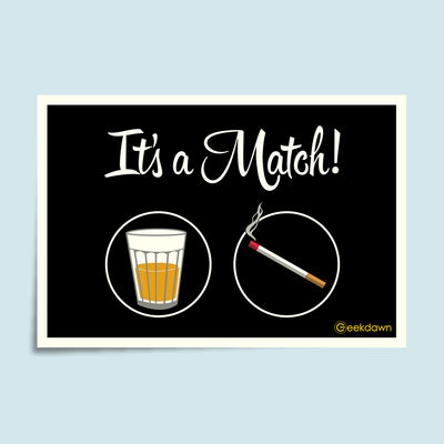 It's a Match, quirky, Poster