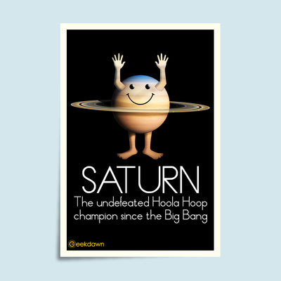 Saturn Hoola Hoop, Space, Poster
