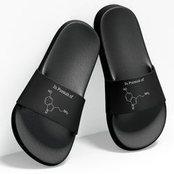 In Pursuit of Serotonin / Happiness , Biology , Slides / Slider Slippers , Black