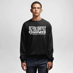 Stephen Hawking , Round Neck Sweatshirt, Black - GeekDawn