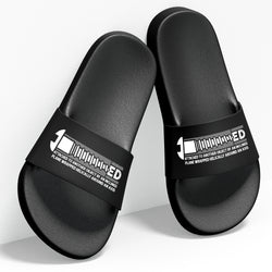 Screwed, Physics,  Slides / Slider Slippers , Black
