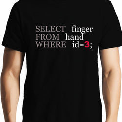 SQL Finger , Programming , Coding ,  Unisex Graphic T-Shirt