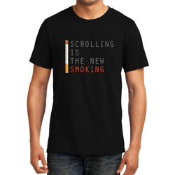 Scrolling is the new Smoking, Funny quote , Unisex Graphic T-Shirt