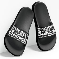 Stephen Hawkings Quote , Physics , Slides / Slider Slippers , Black