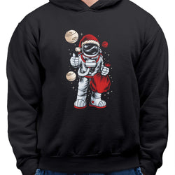 Santa in Space, Christmas , Hoodie / Sweatshirt, Black - GeekDawn