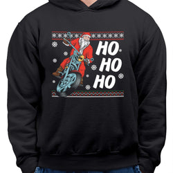 Santa Ho Ho Ho, Christmas , Hoodie / Sweatshirt, Black - GeekDawn