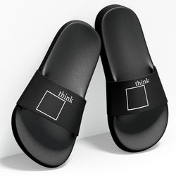 Think Outside The Box , Programming , Coding, Slides / Slider Slippers , Black