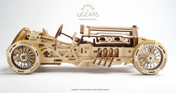 Ugears "U-9 Grand Prix Car Kit" I DIY Self-Assembly Mechanical Kits For Teens and Adults - GeekDawn