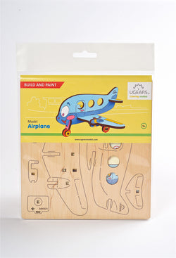 Ugears 4Kids Coloring Model "Airplane Kit" I DIY Self-Assembly Coloring Kit for Kids - GeekDawn