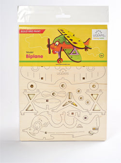 Ugears 4Kids Coloring Model "Biplane Kit" I DIY Self-Assembly Coloring Kit for Kids - GeekDawn