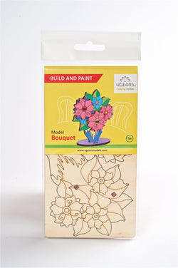 Ugears 4Kids Coloring Model "Bouquet Kit" I DIY Self-Assembly Coloring Kit for Kids - GeekDawn
