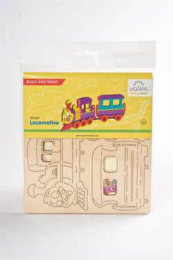 Ugears 4Kids Coloring Model "Locomotive Kit" I DIY Self-Assembly Coloring Kit for Kids - GeekDawn