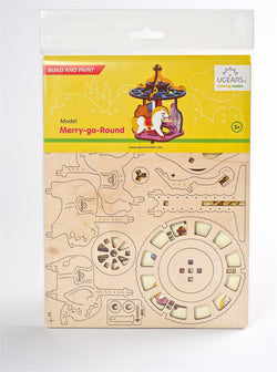 Ugears 4Kids Coloring Model "Merry-Go-Round Kit" I DIY Self-Assembly Coloring Kit for Kids - GeekDawn