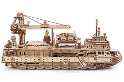 Ugears "Research Vessel Kit" I DIY Self-Assembly Mechanical Kits For Teens and Adults - GeekDawn