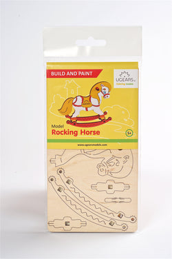 Ugears 4Kids Coloring Model "Horse Swing Kit" I DIY Self-Assembly Coloring Kit for Kids - GeekDawn