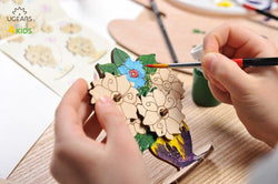 Ugears 4Kids Coloring Model "Bouquet Kit" I DIY Self-Assembly Coloring Kit for Kids - GeekDawn