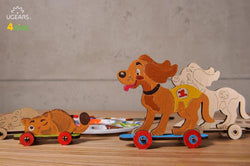Ugears 4Kids Coloring Model "Kitty and Puppy Kit" I DIY Self-Assembly Coloring Kit for Kids - GeekDawn