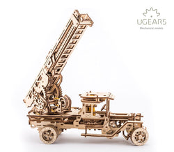 Ugears "Fire Ladder Truck Kit" I DIY Self-Assembly Mechanical Kits For Teens and Adults - GeekDawn