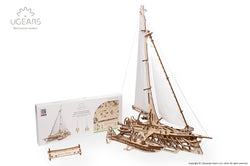 Ugears "Trimaran Merihobus Kit" I DIY Self-Assembly Mechanical Kits For Teens and Adults - GeekDawn