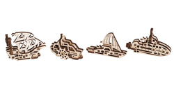 Ugears "U-Fidgets Ships" I DIY Self-Assembly Mechanical Kits For Teens and Adults - GeekDawn