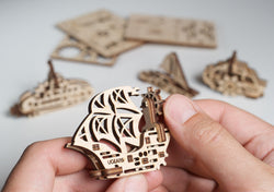Ugears "U-Fidgets Ships" I DIY Self-Assembly Mechanical Kits For Teens and Adults - GeekDawn