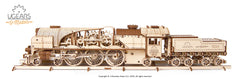 Ugears "V-Express Steam Train with Tender Kit" I DIY Self-Assembly Mechanical Kits For Teens and Adults - GeekDawn