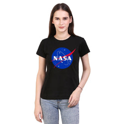 NASA Logo ,Meat Ball, Blue Insignia, Space, Women's Top - GeekDawn