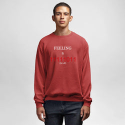 A Bit Off , Round Neck Sweatshirt, Black - GeekDawn