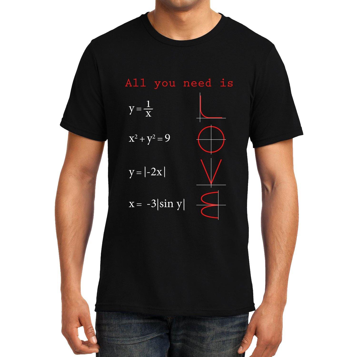 All You Need is Love , Math , Unisex Graphic T-Shirt - GeekDawn