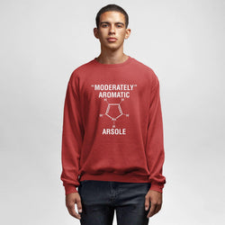 Arsole, Round Neck Sweatshirt, Black - GeekDawn