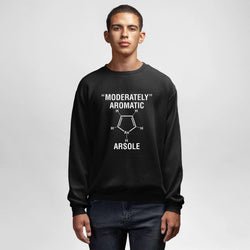 Arsole, Round Neck Sweatshirt, Black - GeekDawn