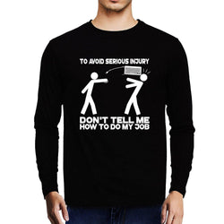 Avoid Injury , Programming , Coding , Unisex Graphic Full Sleeves T-Shirt - GeekDawn